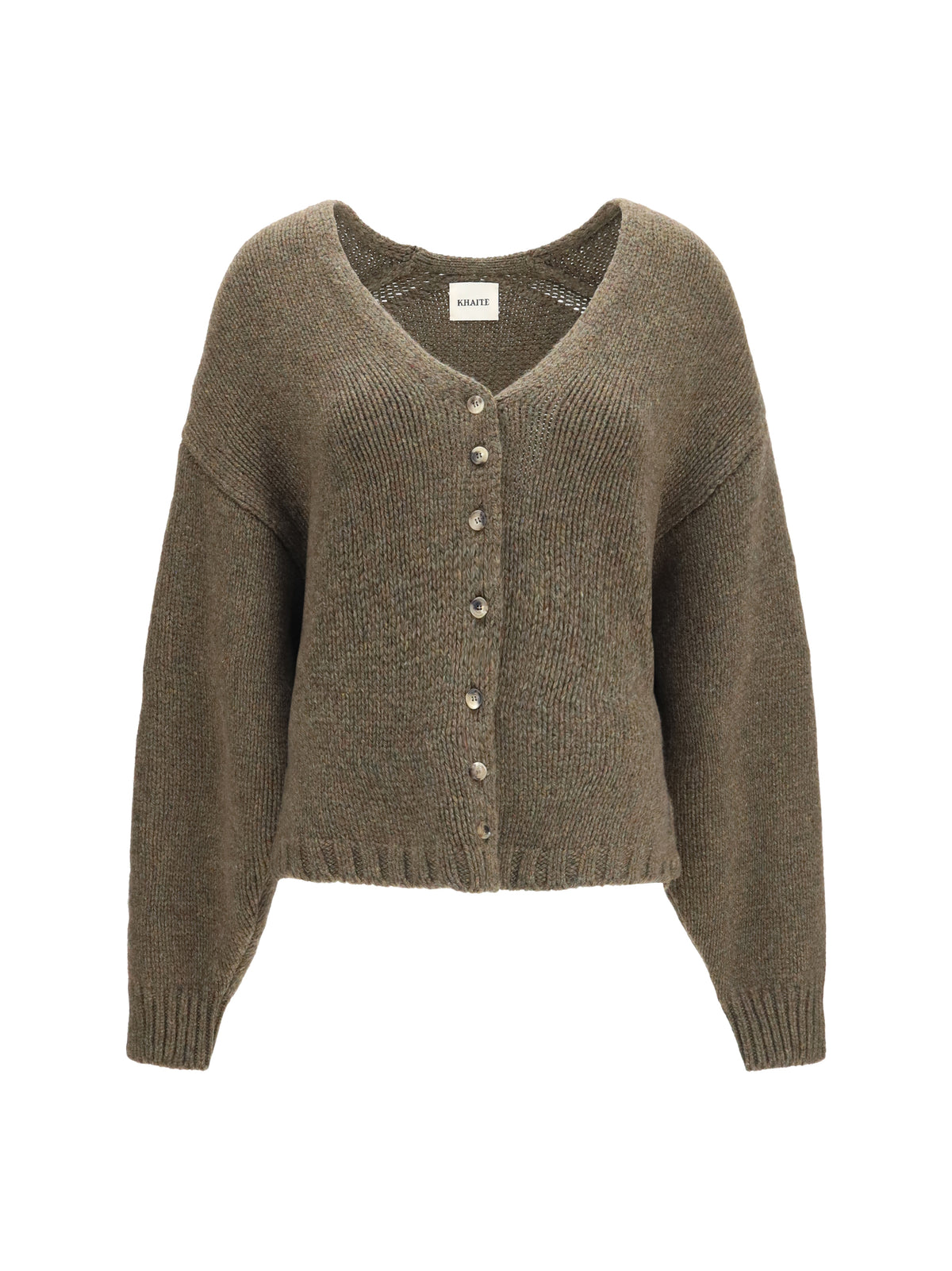 Khaite Axel V-Neck Cardigan - Artichoke