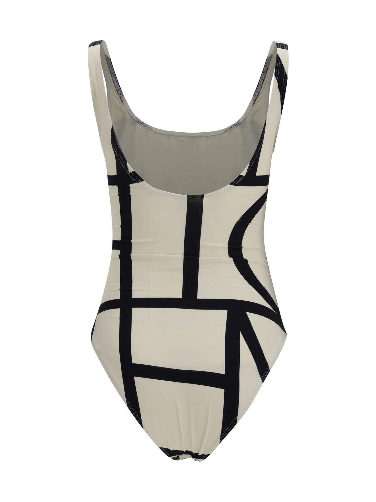 Toteme Monogram one-piece Swimsuit - Tofu