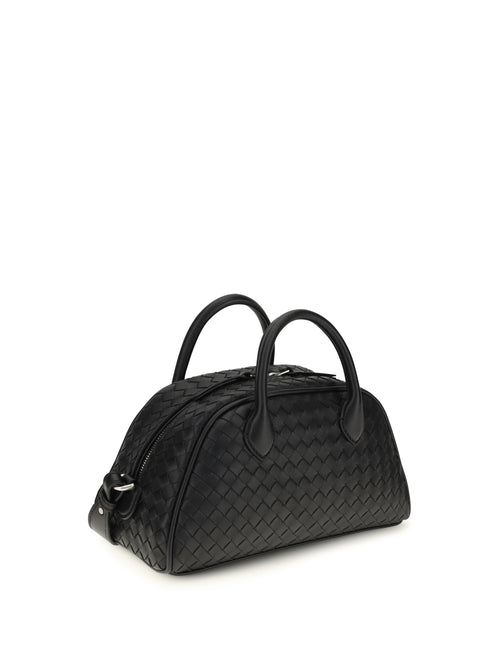 Bottega Veneta Small Intrecciato leather Bauletto Handbag - Black-Silver