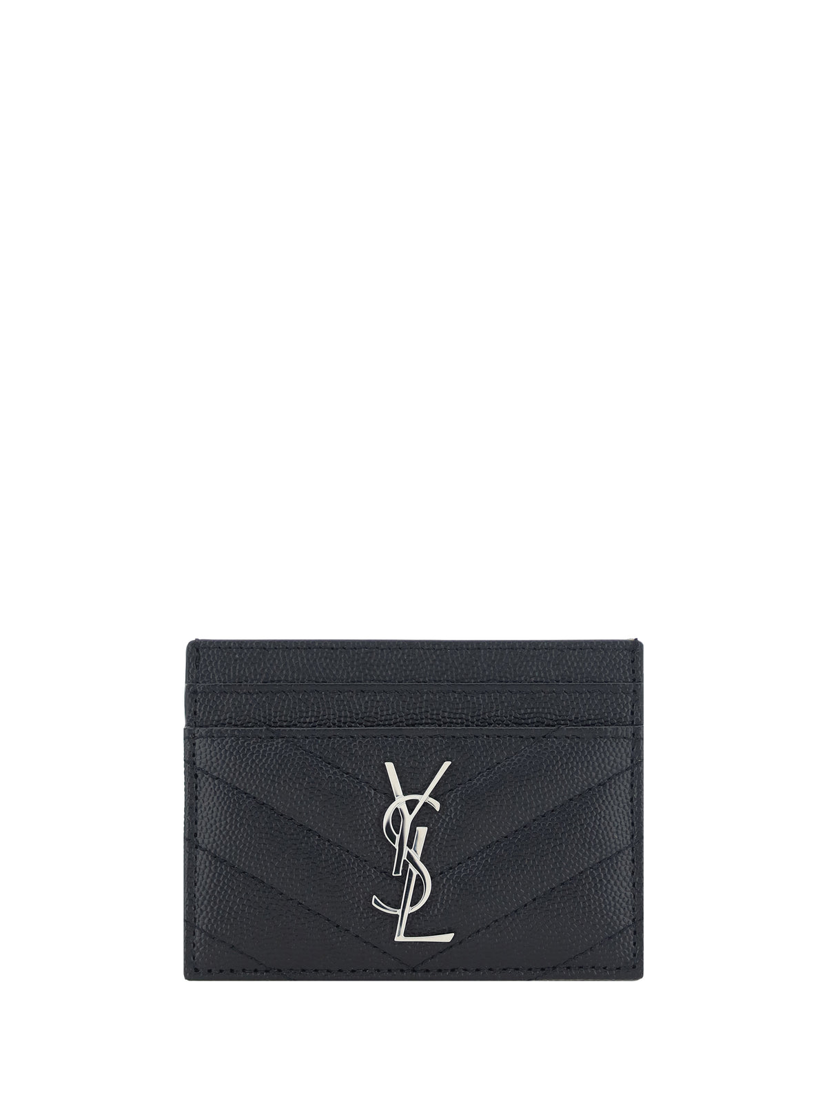 Saint Laurent Leather Cardholder - Black