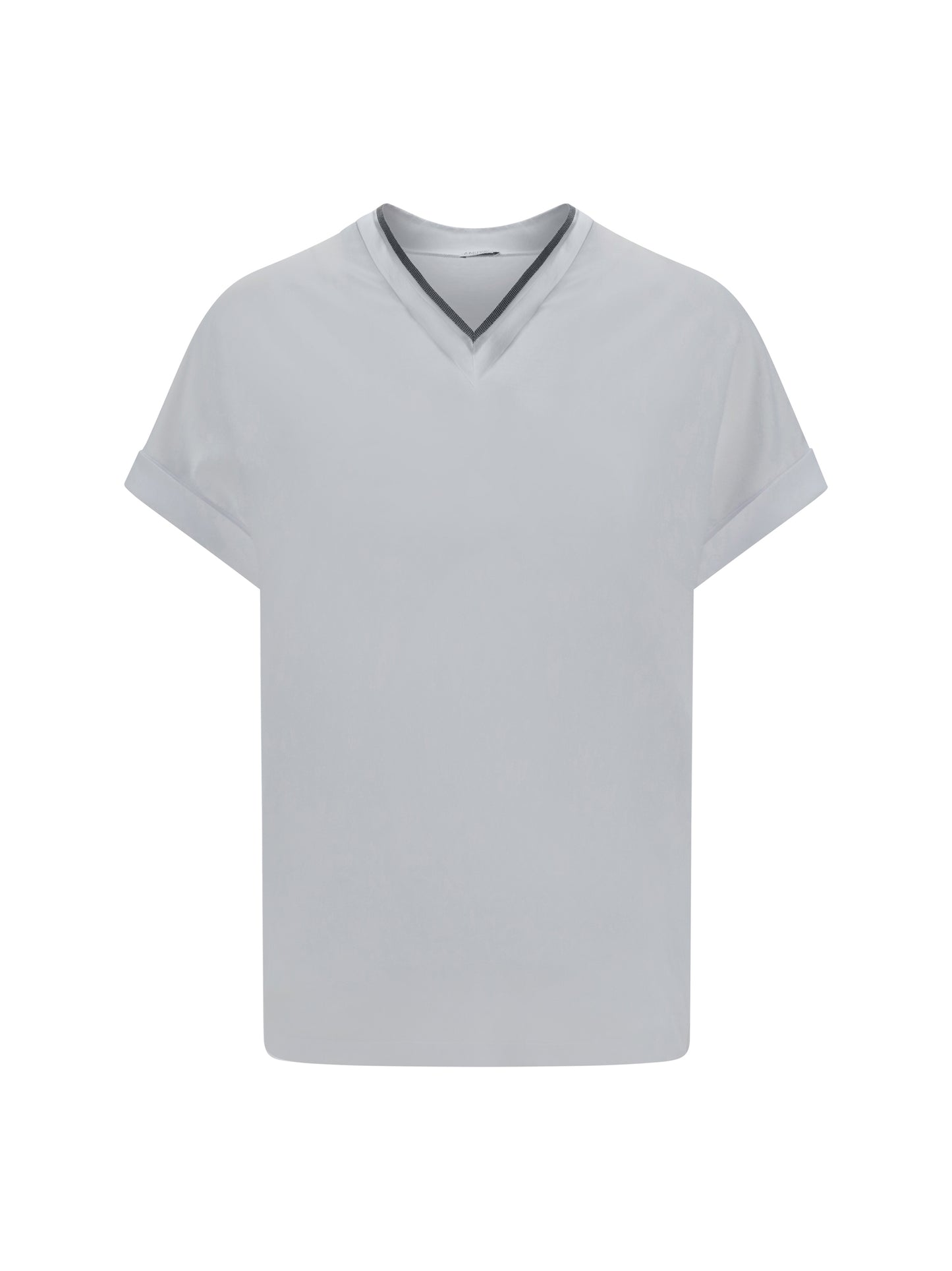 BRUNELLO CUCINELLI Cotton T-shirt with embellishments