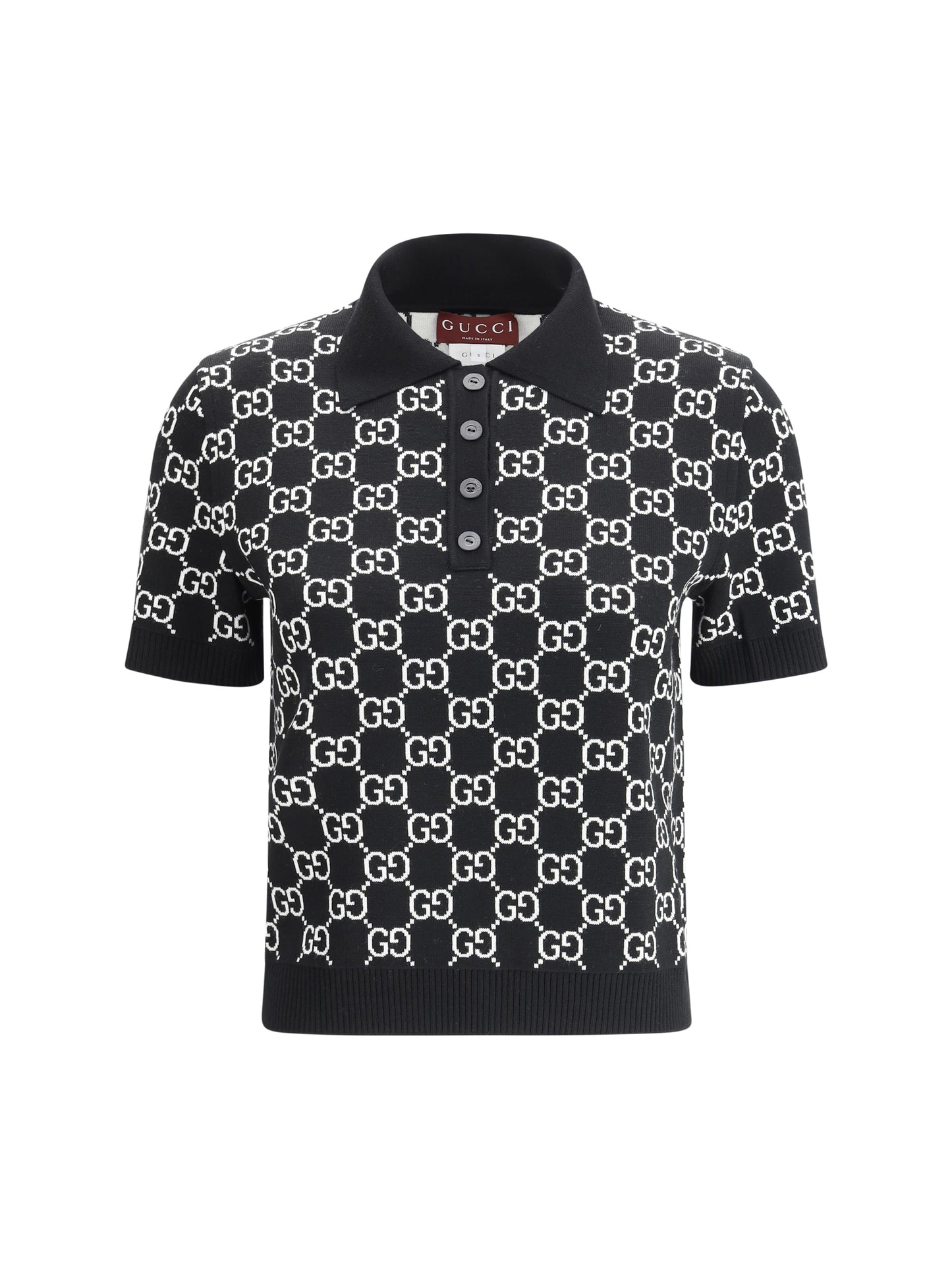 GUCCI GG wool jacquard Polo Top