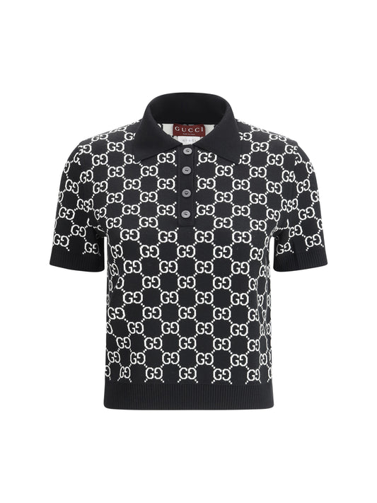 GUCCI GG wool jacquard Polo Top