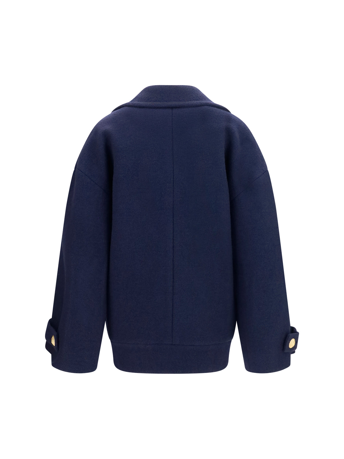 Balmain Double-breasted wool Coat with buttons - Marine