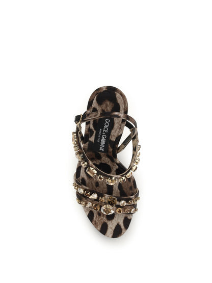 DOLCE & GABBANA Keira leopard-print Sandals