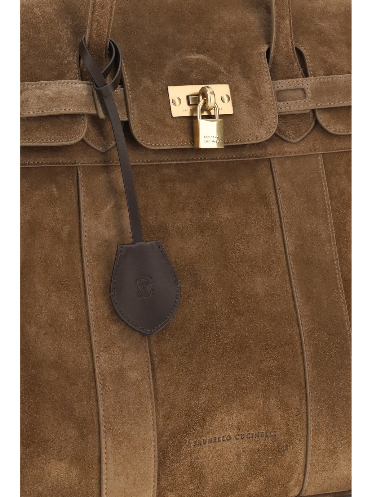 Brunello Cucinelli Explorer suede Travel Bag - Caramello