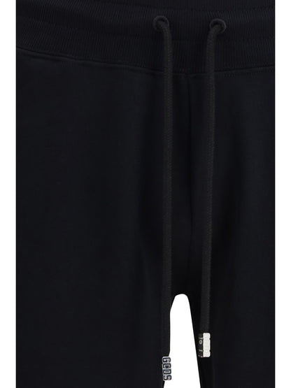 GCDS Brushed Cotton Sweatpants - Black/Red