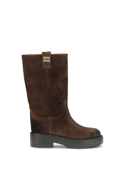 Miu Miu Suede leather Boots - Moro