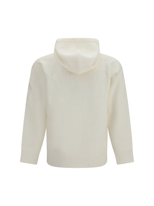 C.P. Company Lambswool Hooded Sweater - Gauze White