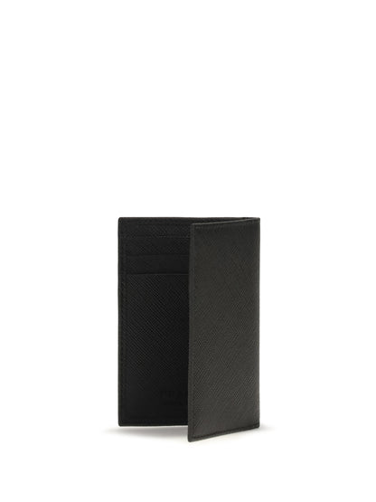Prada Leather Card Holder - Black