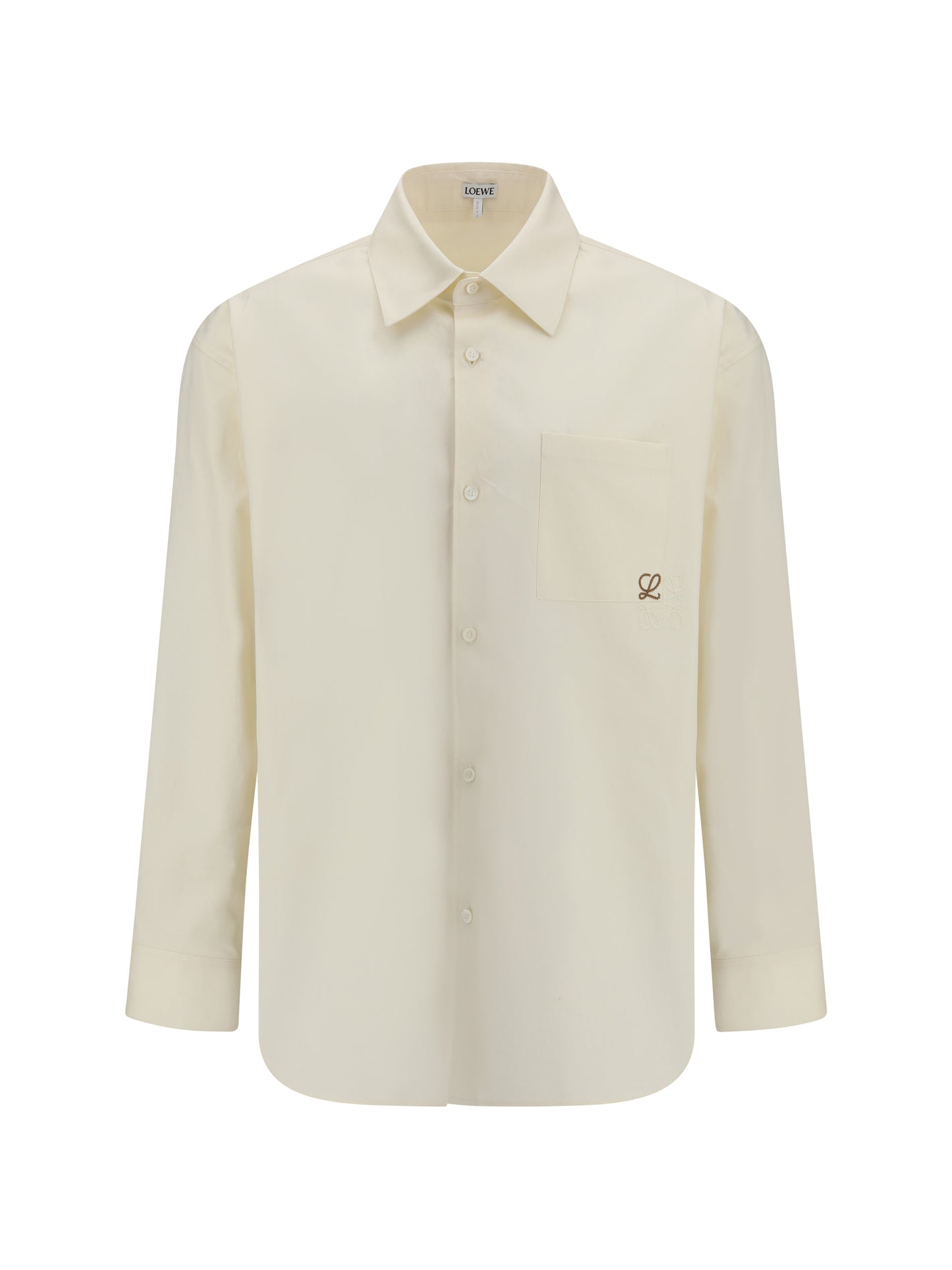 LOEWE Cotton Shirt with an embroidered Anagram logo