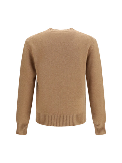 Ami Paris Cashmere and wool blend Sweater - Camel