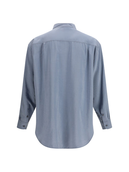 GIORGIO ARMANI Washed silk Shirt with band collar