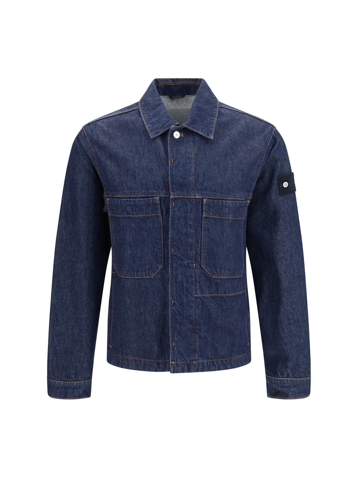 Stone Island Denim Biker Jacket - Blue Rinse