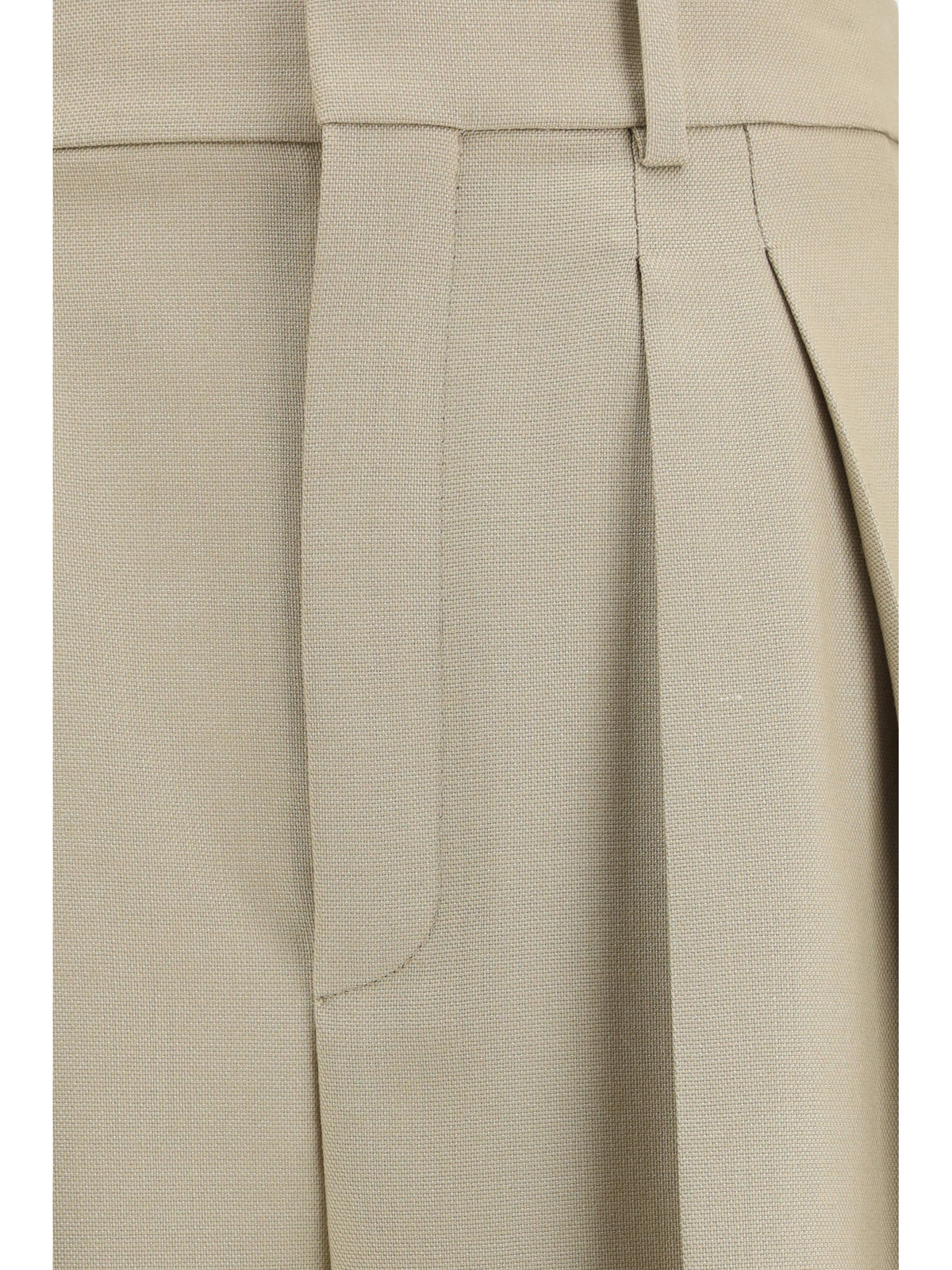 Saint Laurent Tailored wool and silk canvas Pants - Mustard