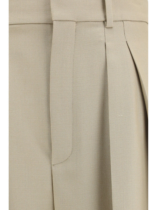 Saint Laurent Tailored wool and silk canvas Pants - Mustard