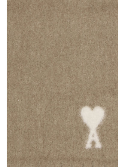 Ami Paris Ami De Coeur Scarf - Beige Mastic