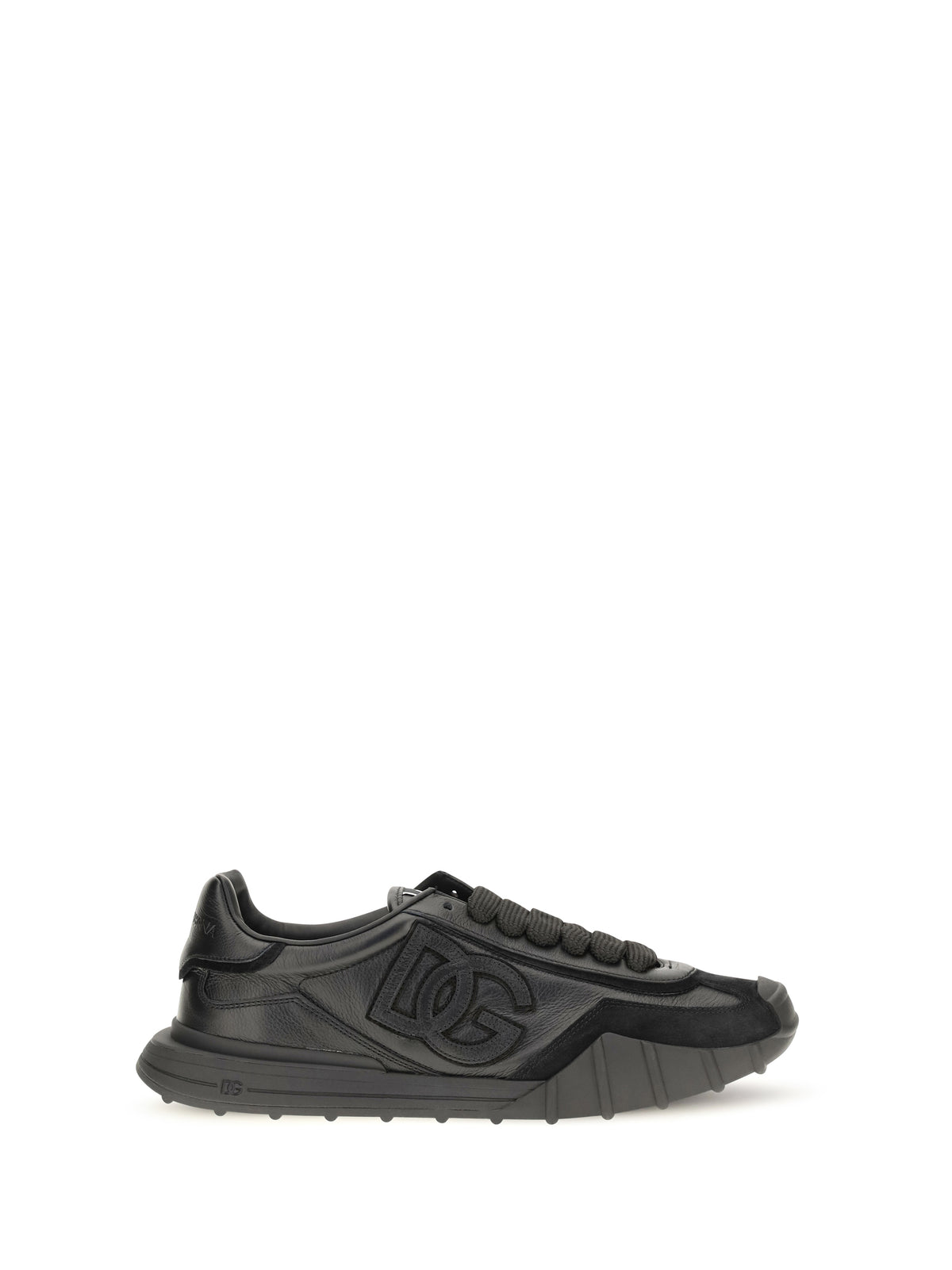 Dolce & Gabbana Athletic fabric and leather Sneakers - Black/Black