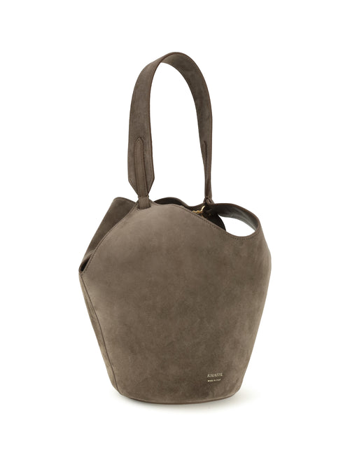 Khaite Mini Lotus Suede Handbag - Cedar
