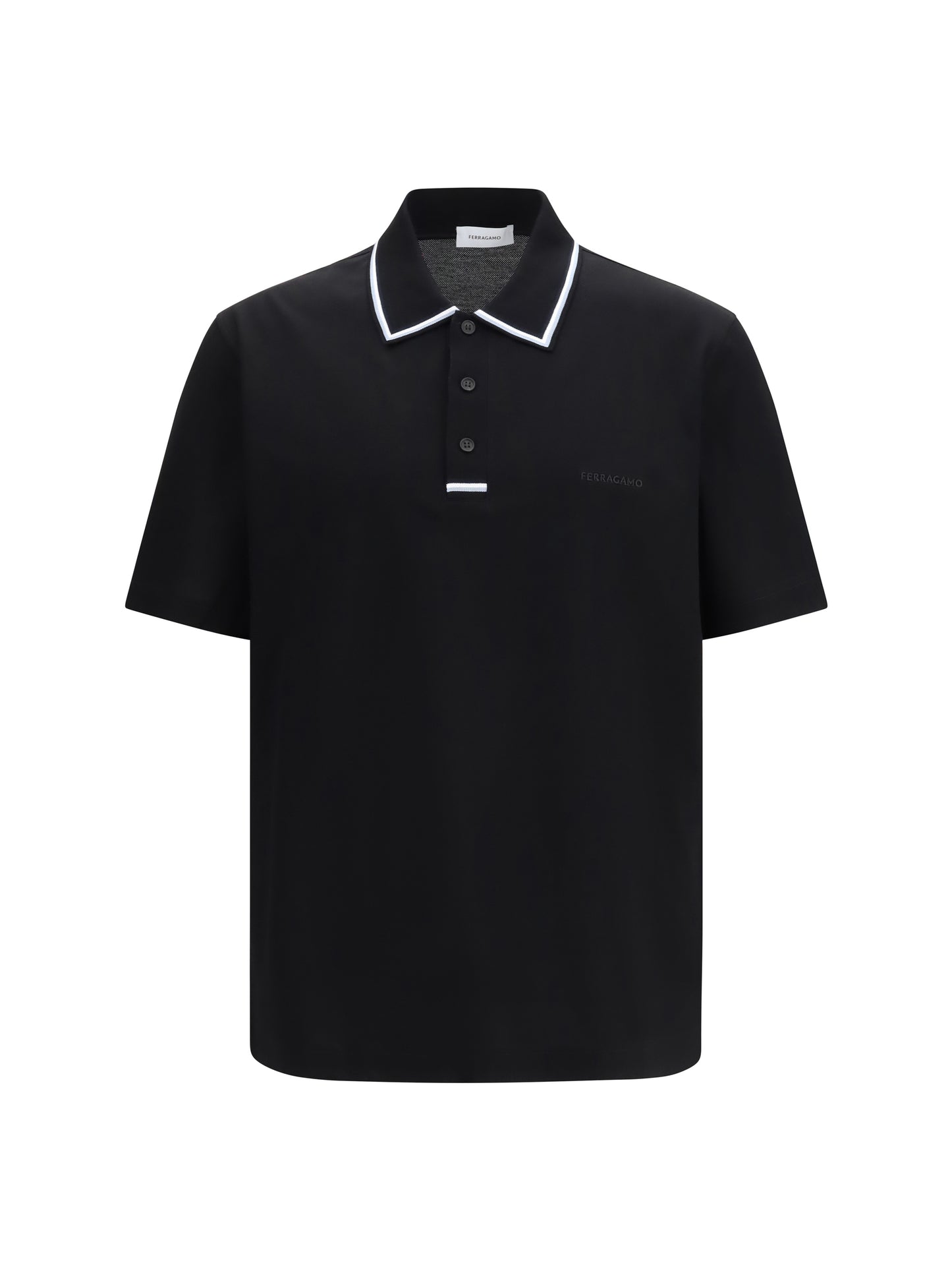 FERRAGAMO Stripe-detail Polo Shirt