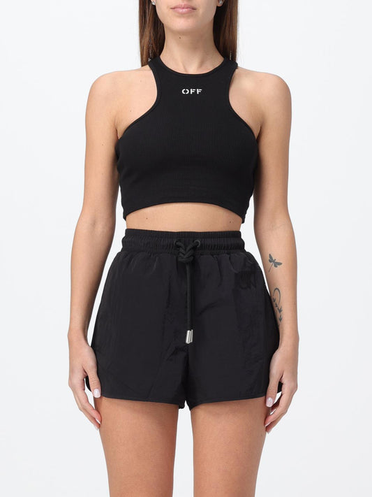Off White Top Woman Black