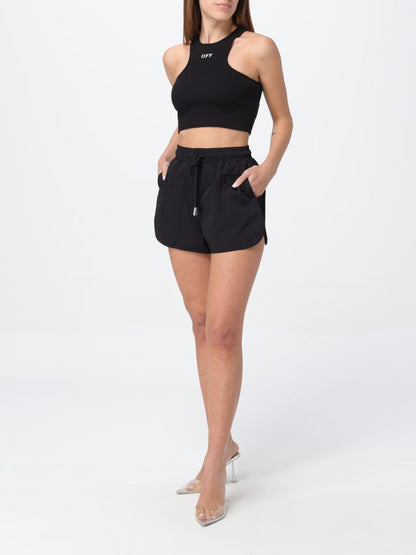 Off White Top Woman Black