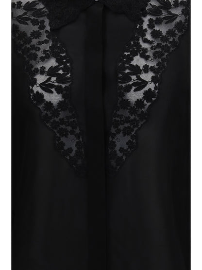 Fendi Georgette Shirt - Black