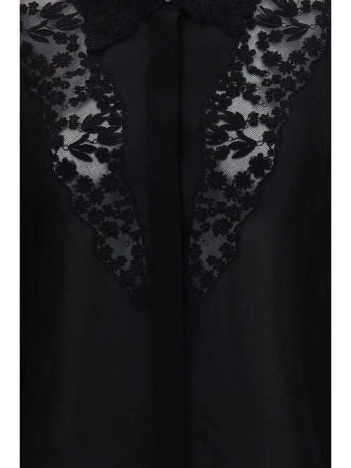 Fendi Georgette Shirt - Black