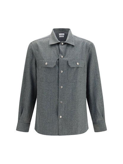Brunello Cucinelli Virgin wool Shirt - Forest Green