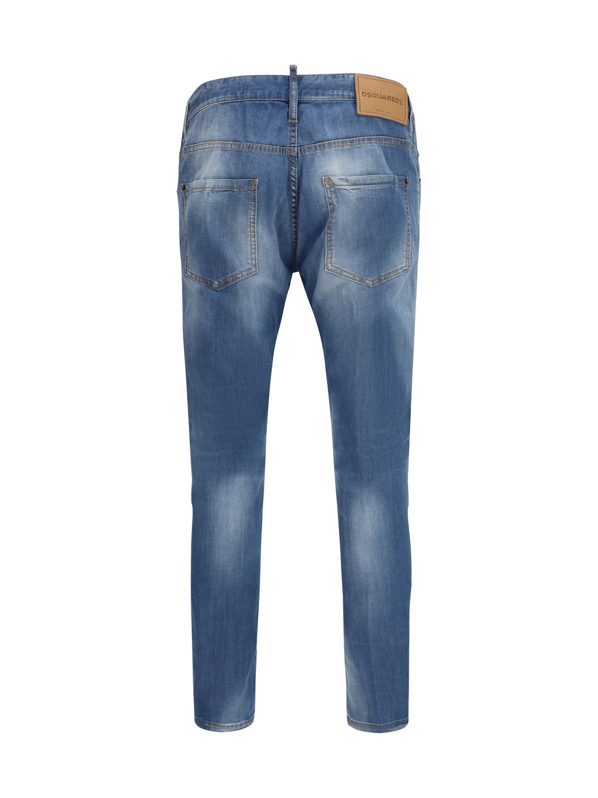 Dsquared2 Cotton Jeans with logo application - Navy Blue