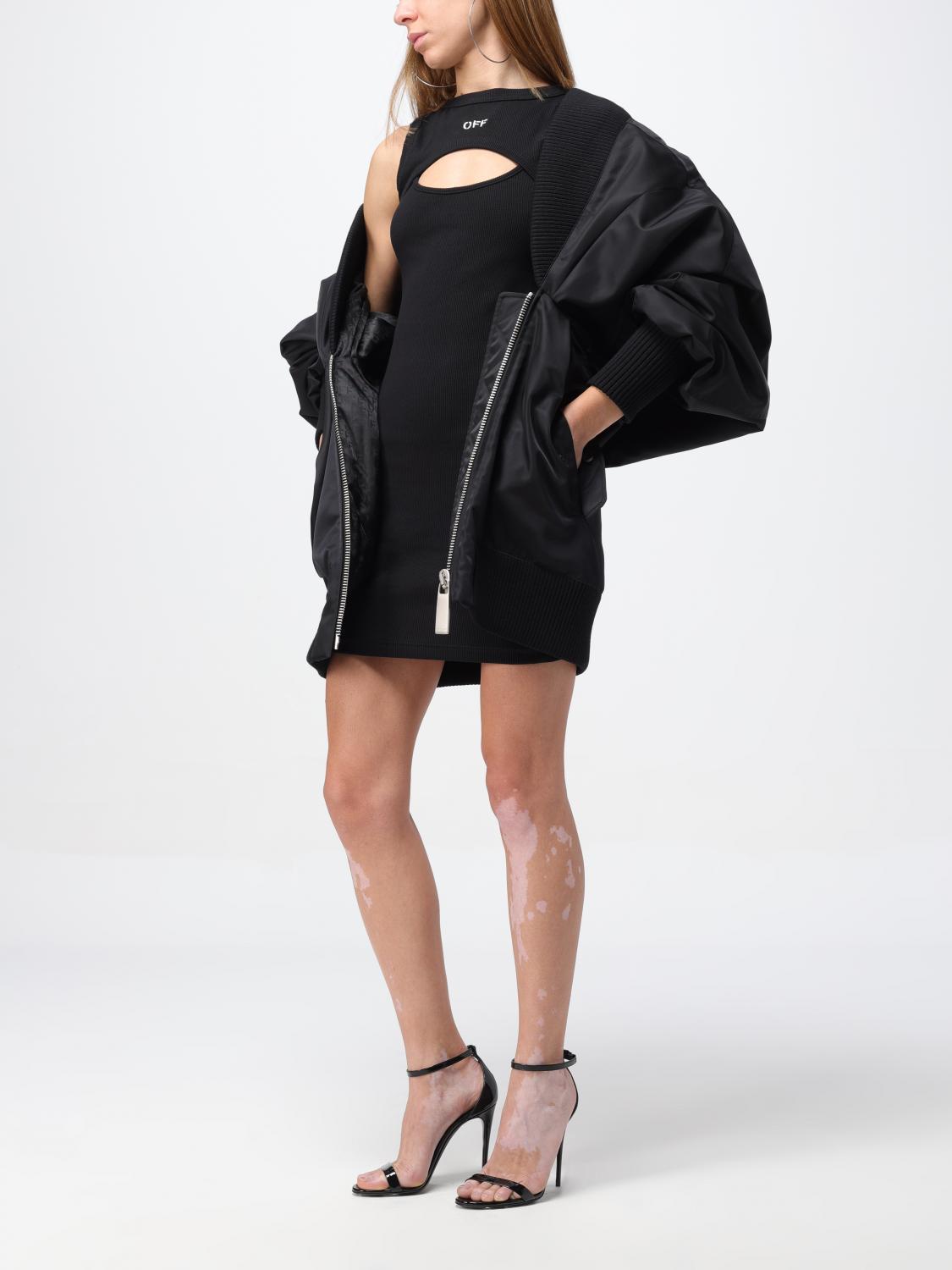Off White Dress Woman Black