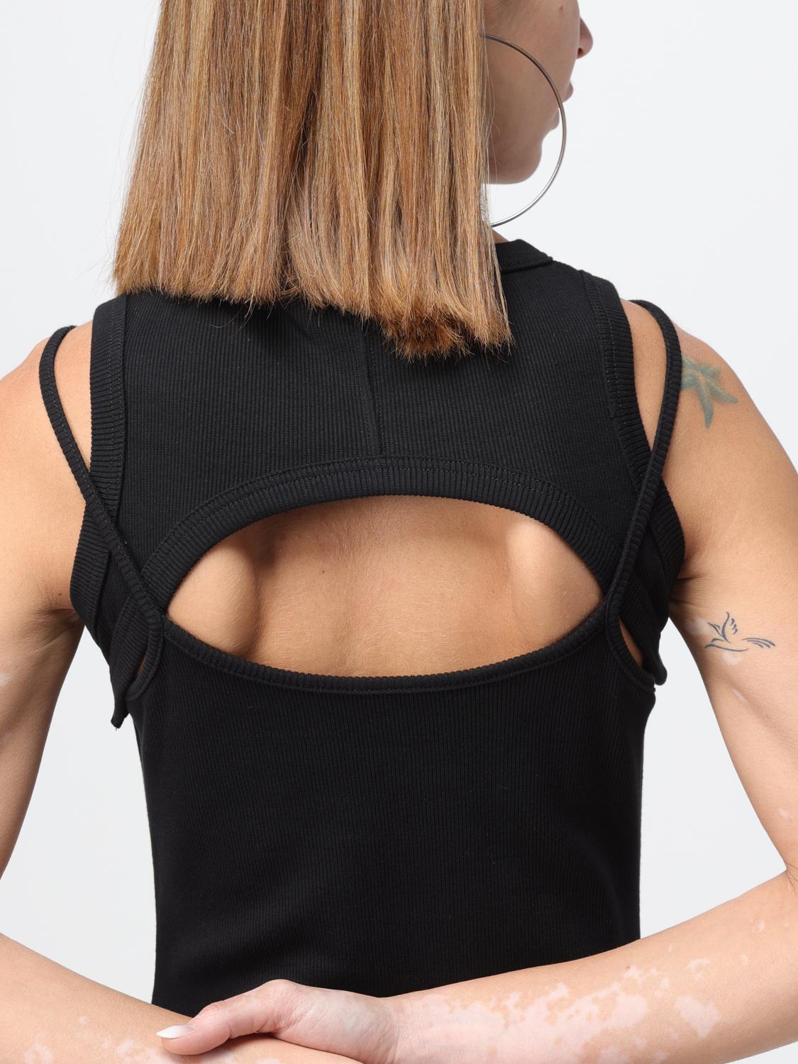 Off White Dress Woman Black