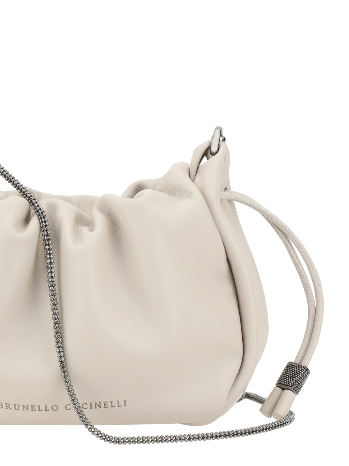 Brunello Cucinelli Bucket Mellow mini Shoulder Bag - Ivory