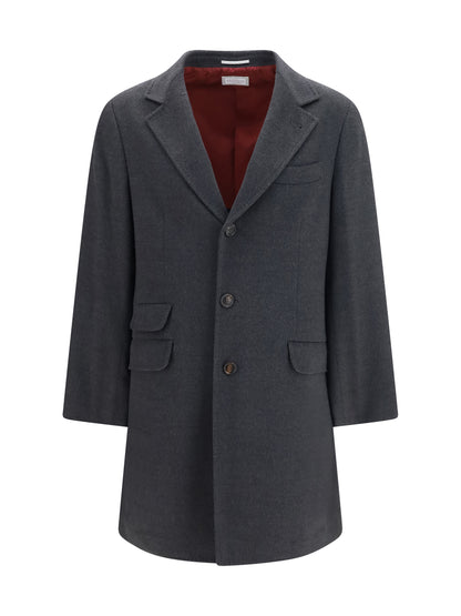 Brunello Cucinelli Cashmere Coat - Charcoal
