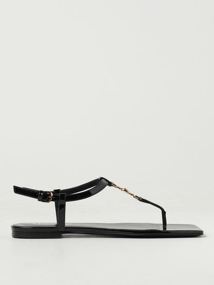 Versace Flat Sandals Woman Black