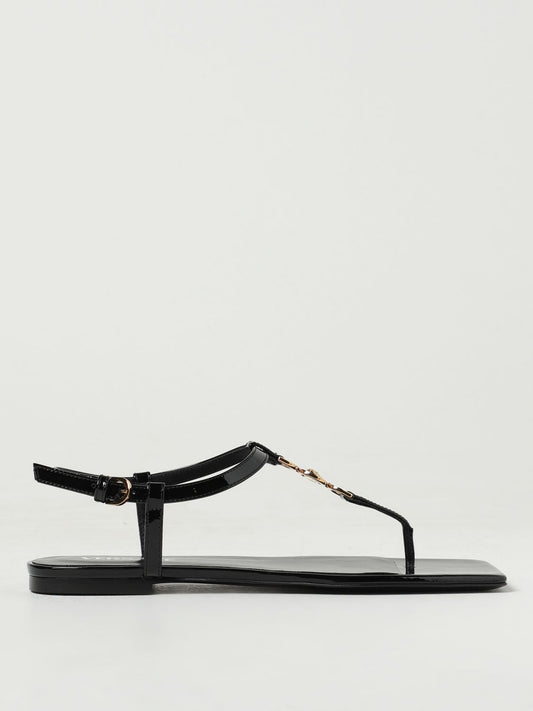 Versace Flat Sandals Woman Black