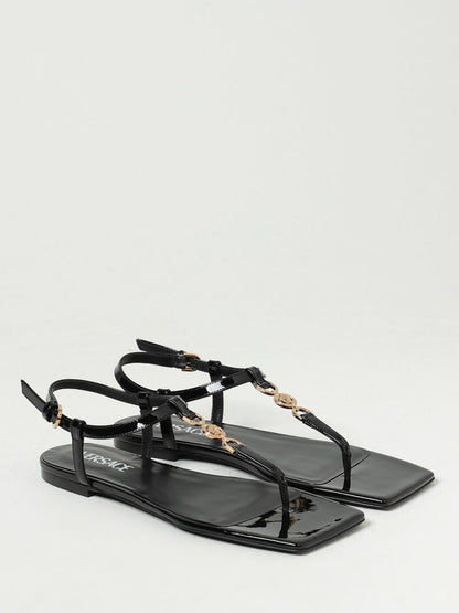 Versace Flat Sandals Woman Black