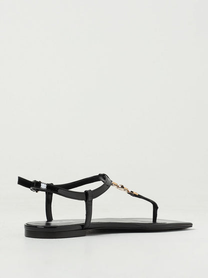 Versace Flat Sandals Woman Black