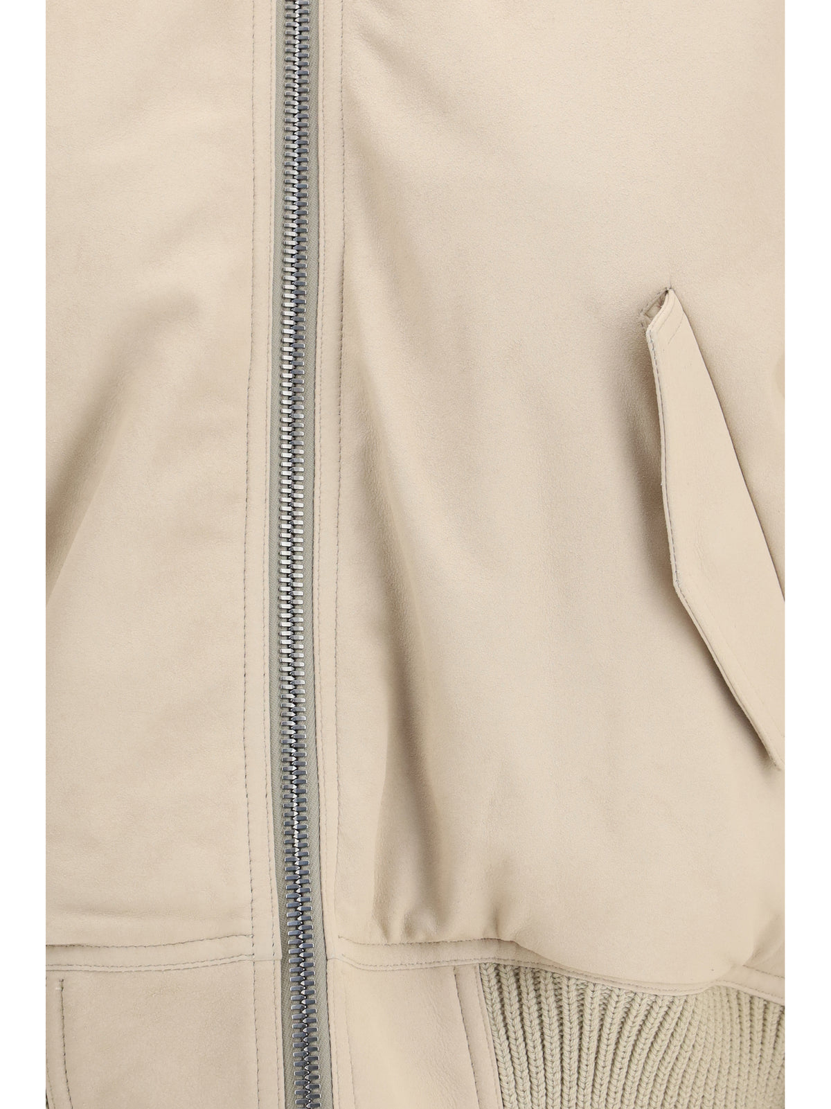 Rick Owens Secchia Flight Bomber in lamb leather - Sand/Euca
