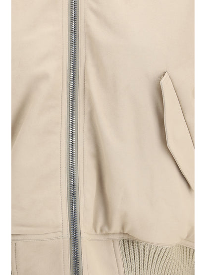 Rick Owens Secchia Flight Bomber in lamb leather - Sand/Euca