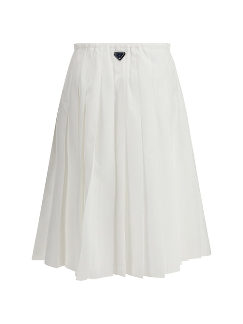 Prada Pleated jersey Skirt - White