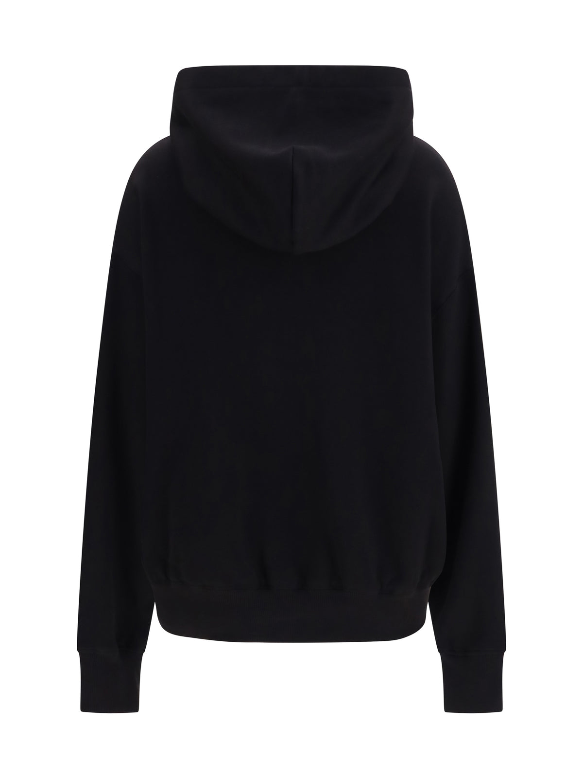 Dolce & Gabbana Cotton Hooded Sweatshirt with logo patch - Black