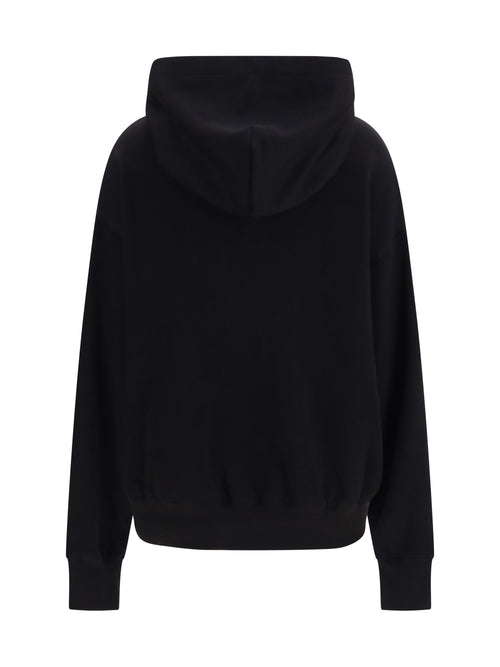 Dolce & Gabbana Cotton Hooded Sweatshirt with logo patch - Black