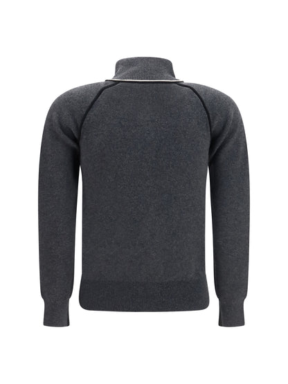 Marant Étoile Lanya logo and zip Cardigan - Anthracite/Black