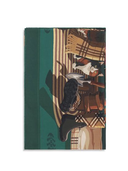 Burberry Knight & Day silk Scarf - Clover Green