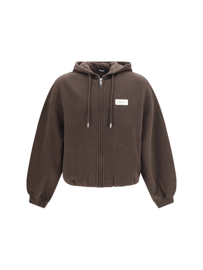 Jacquemus Le Montaigne Hooded Sweatshirt - Dark Brown 1