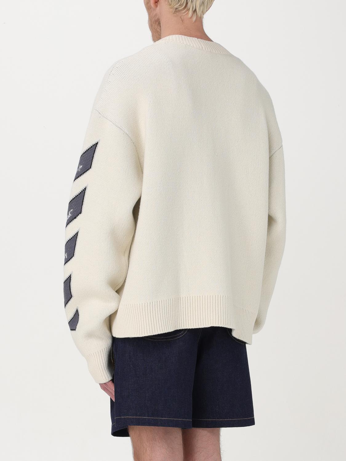 Off White Cardigan Men Beige