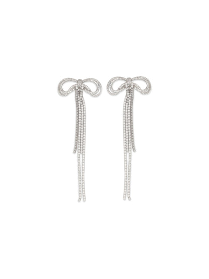 SELF-PORTRAIT Double crystal bow Earrings