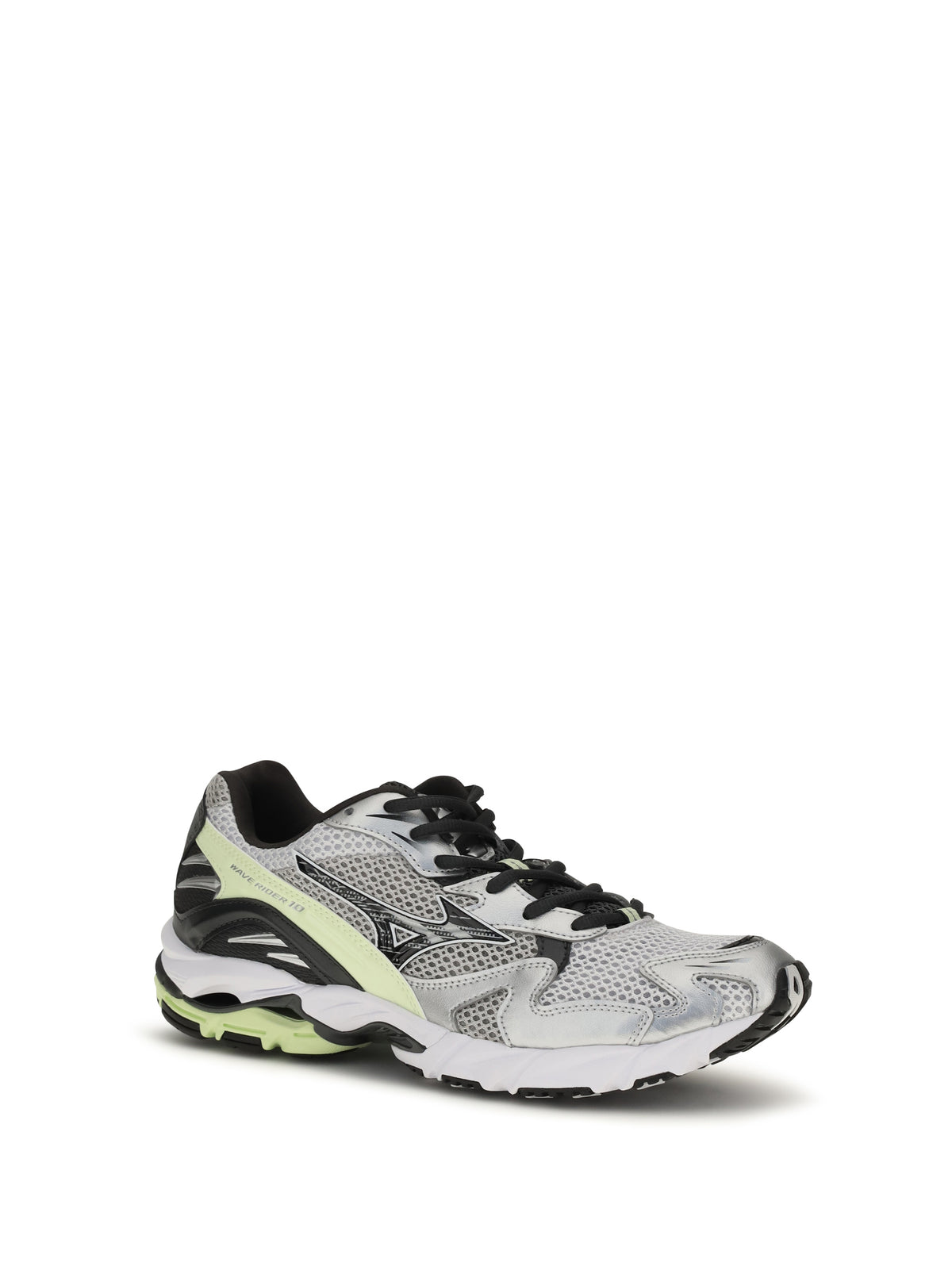 Mizuno Wave Rider 10 Sport Sneakers - Cloudscape/Black Sand/Grossular Green