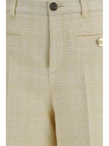 GUCCI Cotton tweed check Pants